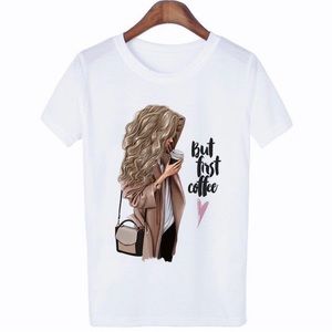 “Coffee Giirl” white tshirt